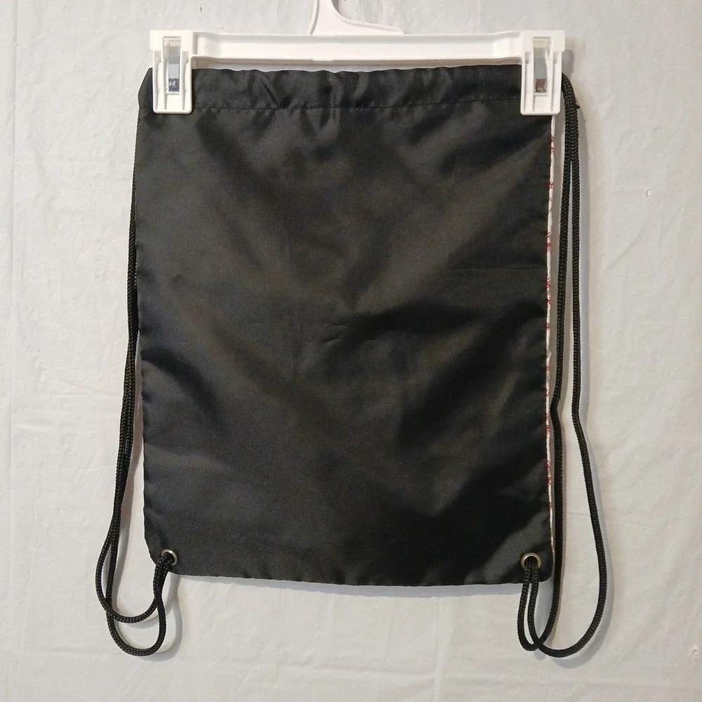 Baseball Themed Lined Drawstring Bag 12